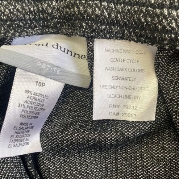 Alfred Dunner Pull-On Pants Women Size 10P Gray elastic waist knit pants Pocket - Picture 6 of 15